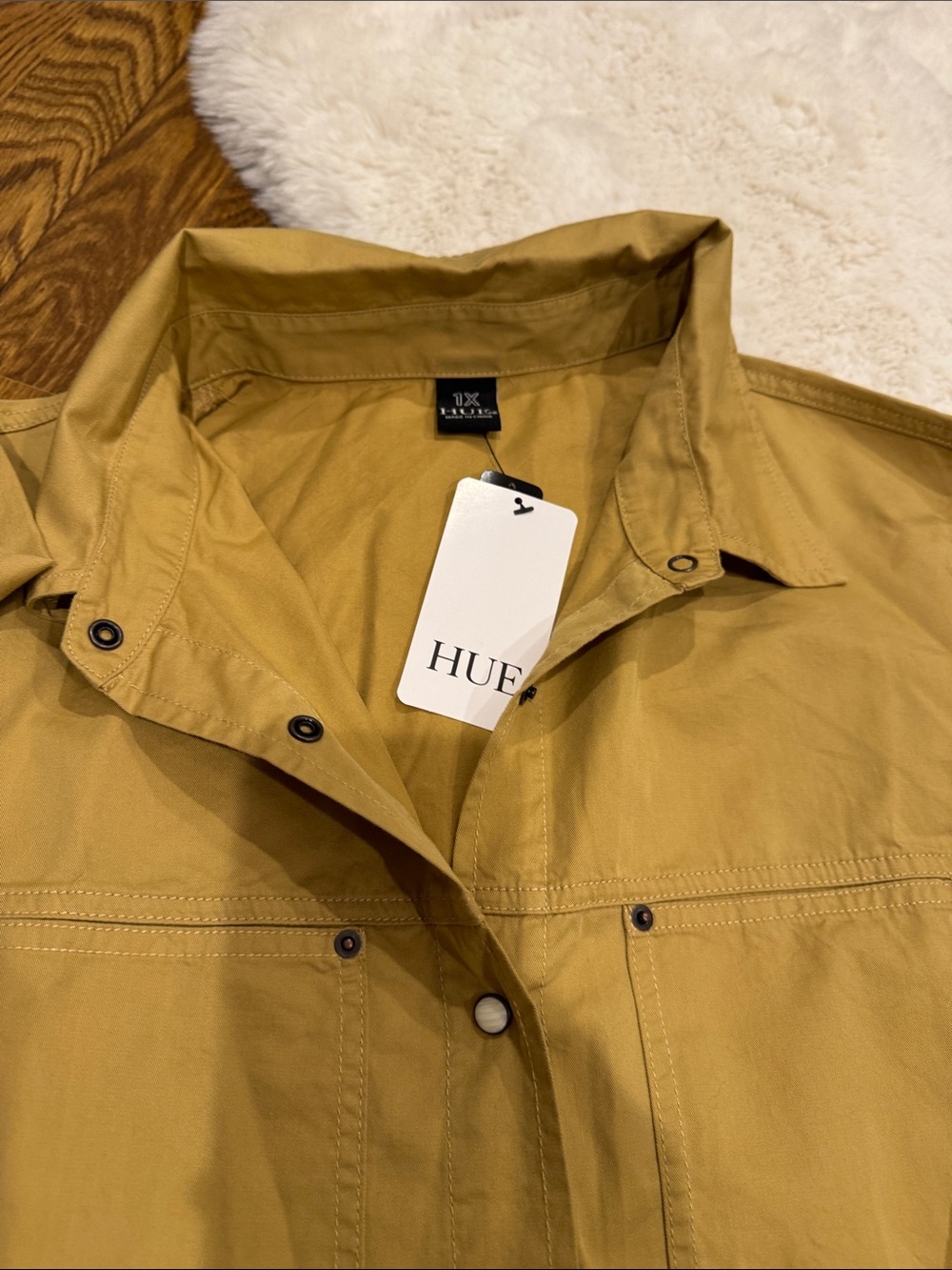 HUE Women's Mustard Utility Jacket
